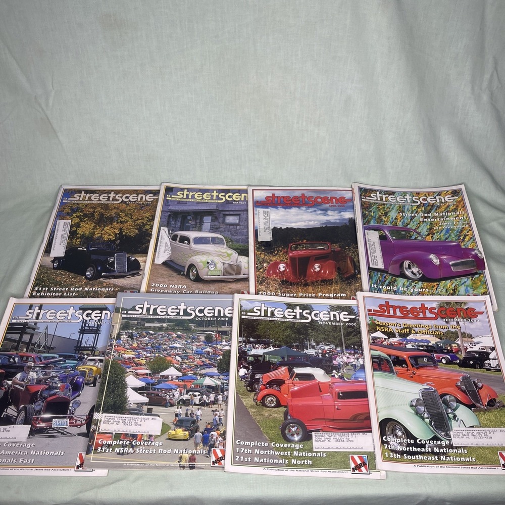 Street Scene Magazine Lot 8 Year 2000 Street Rod Hot Rod NSRA Vintage Y2K